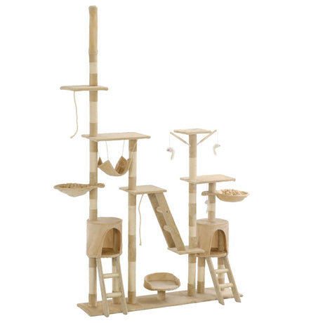 VIDAXL-Katzenkratzerpfosten mit Sisal-Kratzern 230-250 cm Beige