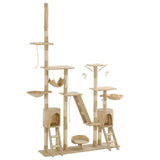 VIDAXL-Katzenkratzerpfosten mit Sisal-Kratzern 230-250 cm Beige