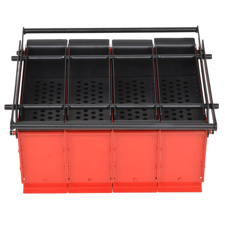 VIDAXL BRIQUETEN Press für Papier 38x31x18 cm Stahl schwarz und rot