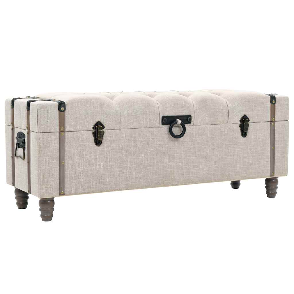 Vidaxl opbergbankenset 112x37x45 cm massief hout en staal 3-delig