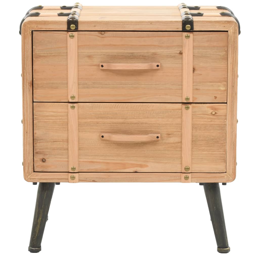 Vidaxl nachtkastje 50x35x57 cm massief vurenhout
