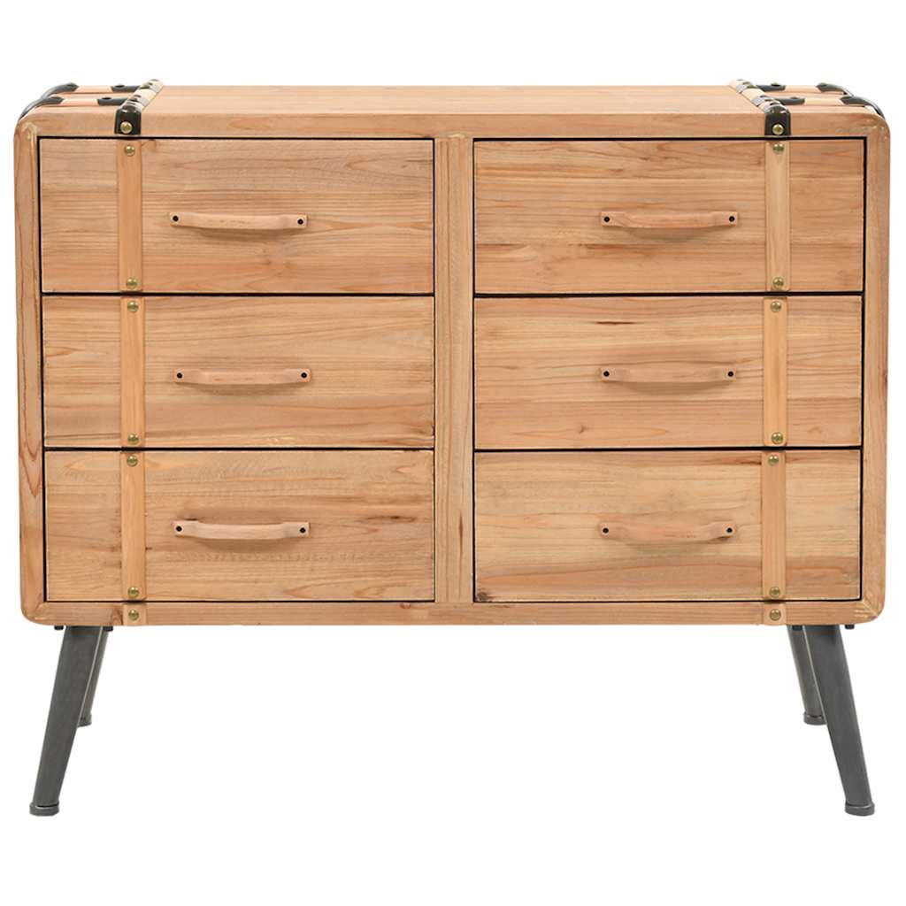 Vidaxl ladekast 91x35x73 cm massief vurenhout