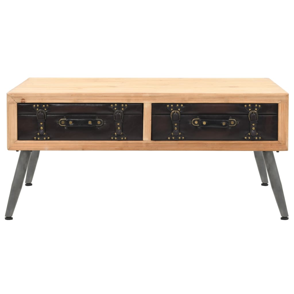 Vidaxl salontafel 115x55x50 cm massief vurenhout