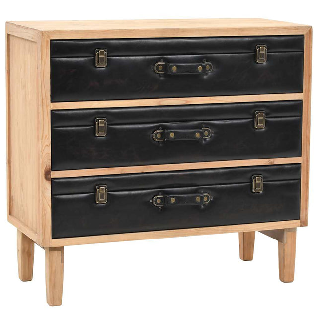 Vidaxl ladekast 80x36x75 cm massief vurenhout