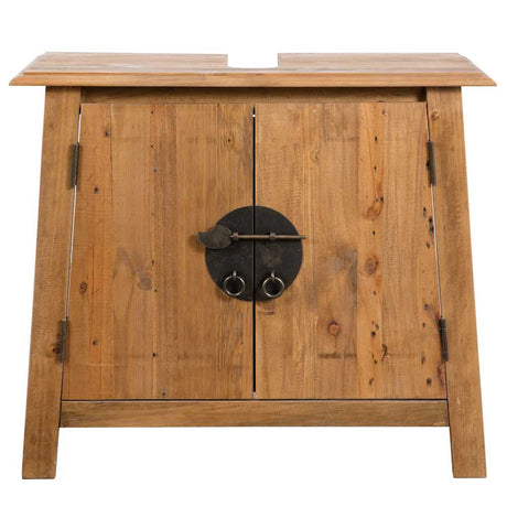 Vidaxl wastafelkast 70x32x63 cm massief grenenhout