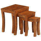 Vidaxl 3-delige tafeltjesset 50x35x50 cm massief acaciahout bruin