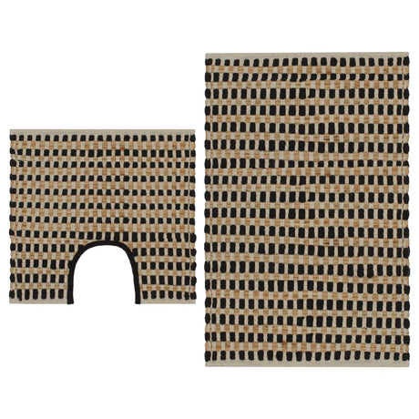 Vidaxl Bademattierungshandhand -Hand -Jute und Staub natürlicher und schwarz