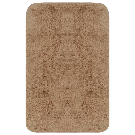 Vidaxl Bademattierungsset von Stoff Beige 3-Stück