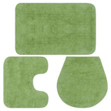 Vidaxl Bademattierungs-Set Fabric Green 3-Stück