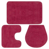 Vidaxl Bademattierung Set Fabric Fuchsia 3-Stück