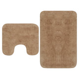 Vidaxl Bademattierungsset von Stoff Beige 2-Parts