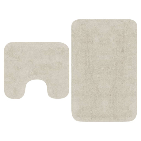 Vidaxl Bademattierungs-Set Fabric Weiß 2-Teile