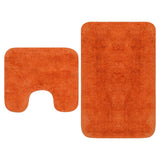 Vidaxl Bademattierungs-Set Fabric Orange 2-Teile