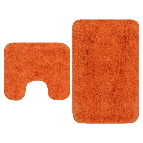 Vidaxl Bademattierungs-Set Fabric Orange 2-Teile