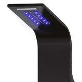 Vidaxl Duschpaneel 20x44x130 cm Aluminium Schwarz