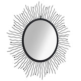Vidaxl Wandspiegel Sunburst 80 cm schwarz