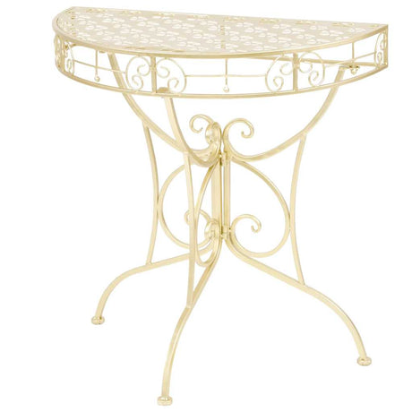 Vidaxl bijzettafel vintage stijl half rond 72x36x74 cm metaal goud