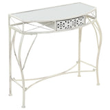 Vidaxl bijzettafel franse stijl 82x39x76 cm metaal wit