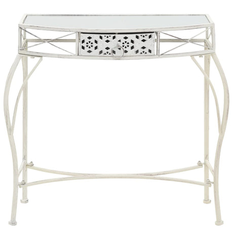 Vidaxl bijzettafel franse stijl 82x39x76 cm metaal wit