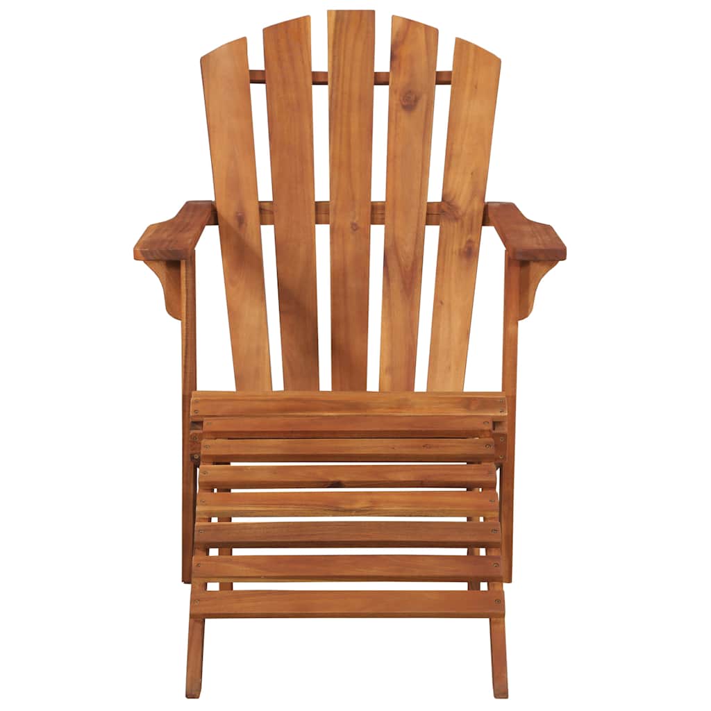 Vidaxl adirondack tuinstoel met voetensteun massief acaciahout