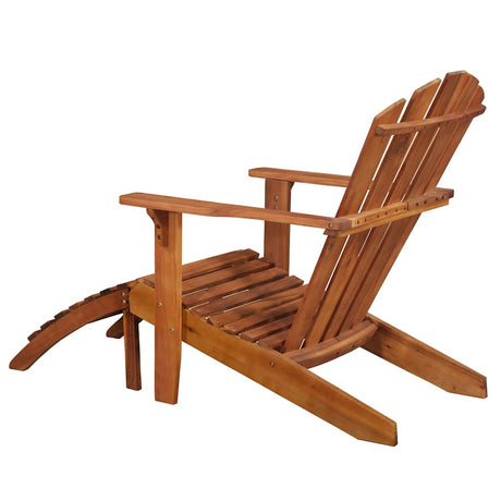 Vidaxl adirondack tuinstoel met voetensteun massief acaciahout