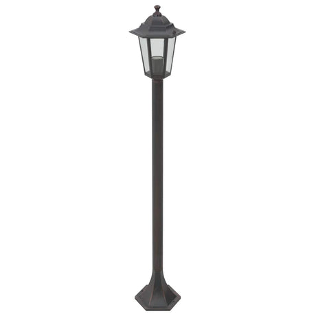 Vidaxl -Pfahlbeleuchtung für Garten E27 110 cm Aluminium Bronze 6 Stcs
