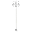 Vidaxl Paal Lighting Garden E27 220 cm Aluminium Weiß 3-Stück