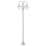 Vidaxl Paal Lighting Garden E27 220 cm Aluminium Weiß 3-Stück