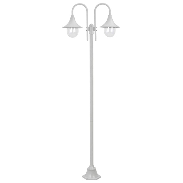 Vidaxl Paal Lighting Garden E27 220 cm Aluminium Weiß 2-Stück