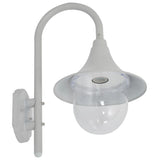 Vidaxl Gartenwandlampe E27 42 cm Aluminium Weiß