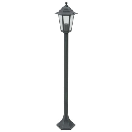 Vidaxl -Pfahlbeleuchtung für Garten E27 110 cm Aluminium dunkelgrün 6 STs