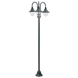 Vidaxl Paal Lighting Garden E27 220 cm Aluminium Dunkelgrün 3-teilig