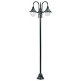 Vidaxl Paal Lighting Garden E27 220 cm Aluminium Dunkelgrün 3-teilig