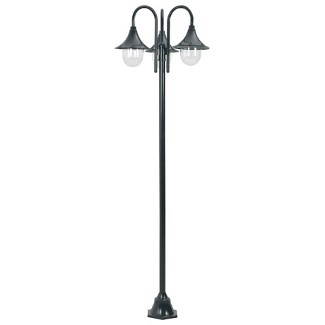 Vidaxl Paal Lighting Garden E27 220 cm Aluminium Dunkelgrün 3-teilig