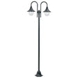 Vidaxl Pale Lighting Garden E27 220 cm Aluminium dunkelgrün 2-teilig