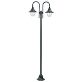 Vidaxl Pale Lighting Garden E27 220 cm Aluminium dunkelgrün 2-teilig