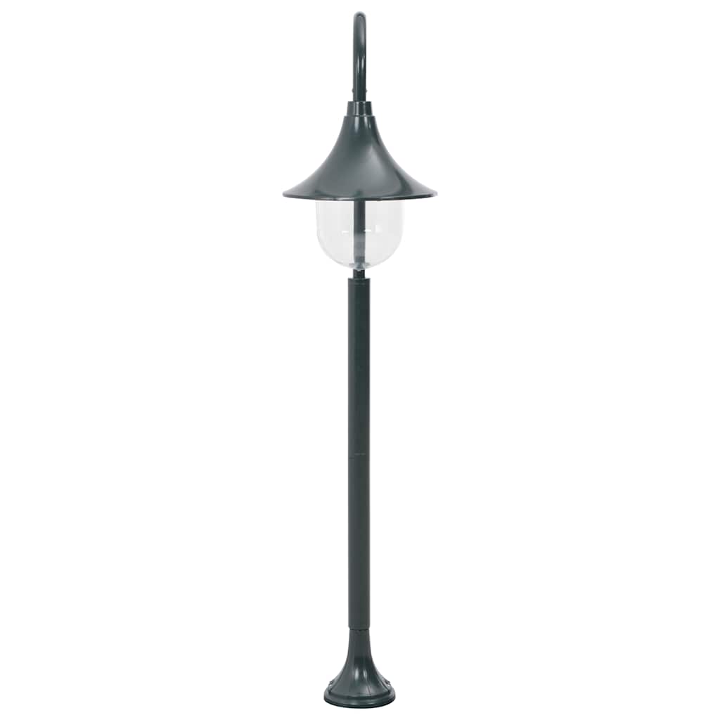 Vidaxl blasse Lichtgarten E27 120 cm Aluminium dunkelgrün