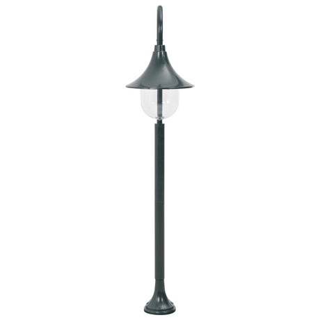 Vidaxl blasse Lichtgarten E27 120 cm Aluminium dunkelgrün