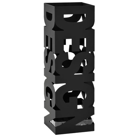 Vidaxl Regenschirmhalter Design Stahl schwarz