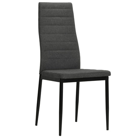 Vidaxl eetkamerstoelen 4 st stof donkergrijs