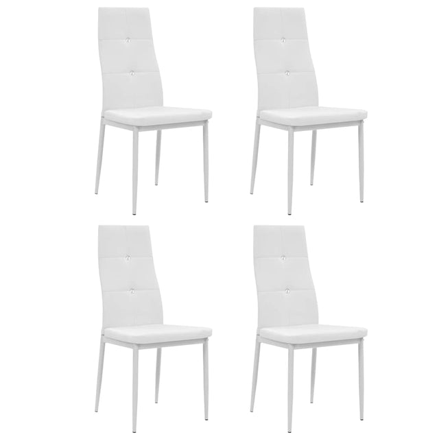Vidaxl eetkamerstoelen 4 st kunstleer wit