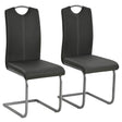 Vidaxl eetkamerstoelen 2 st kunstleer grijs