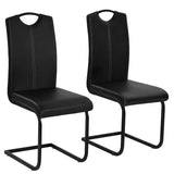 Vidaxl eetkamerstoelen 2 st kunstleer zwart