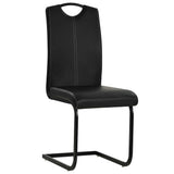 Vidaxl eetkamerstoelen 4 st kunstleer zwart