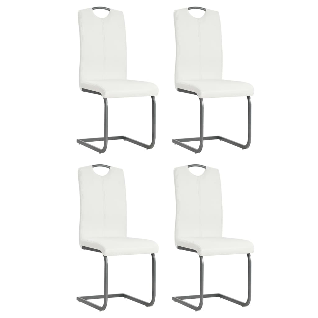 Vidaxl eetkamerstoelen 4 st kunstleer wit