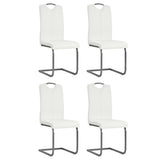 Vidaxl eetkamerstoelen 4 st kunstleer wit