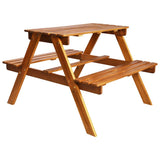 Vidaxl kinderpicknicktafel met parasol 79x90x60 cm massief acaciahout