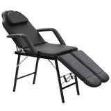 Vidaxl Gesichtsbehandlung Stuhl tragbar 185x78x76 cm künstliches Leder Schwarz