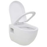Vidaxl Wandtoilettenkeramik weiß
