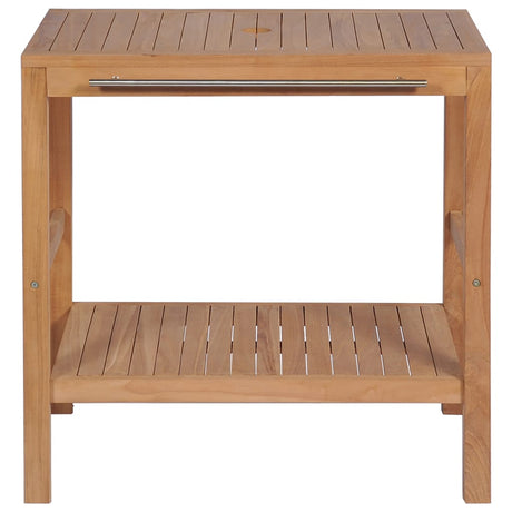 Vidaxl badkamer wastafelkast 74x45x75 cm massief teakhout